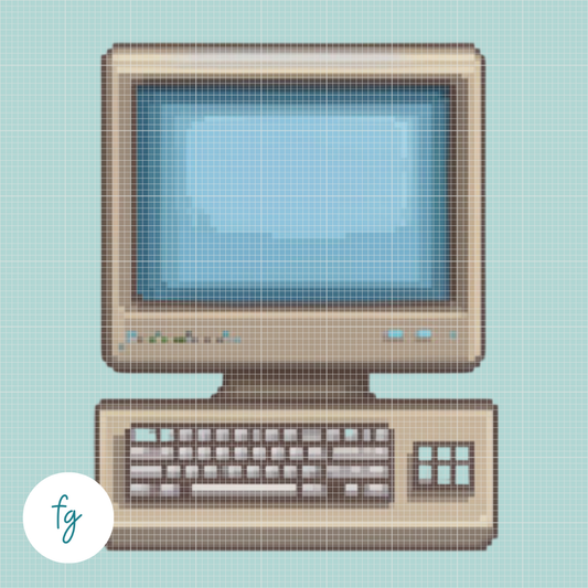 🎁 Oldschool Computer | Mini Diamond Painting (100% off)