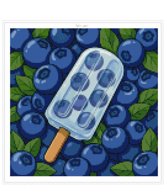 National Blueberry Popsicle Day | Diamond Painting