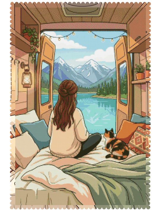 Going Through It, but Somewhere Pretty | Diamond Painting
