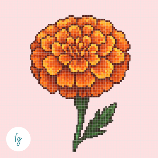 🎁 October, Marigold | Mini Diamond Painting (100% off)