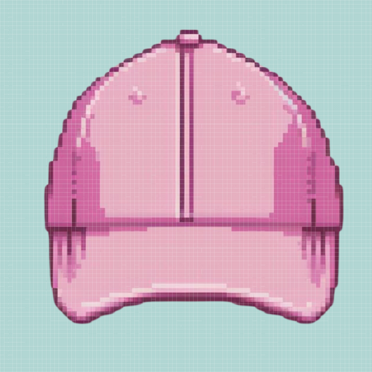 Pink Cap | Mini Diamond Painting