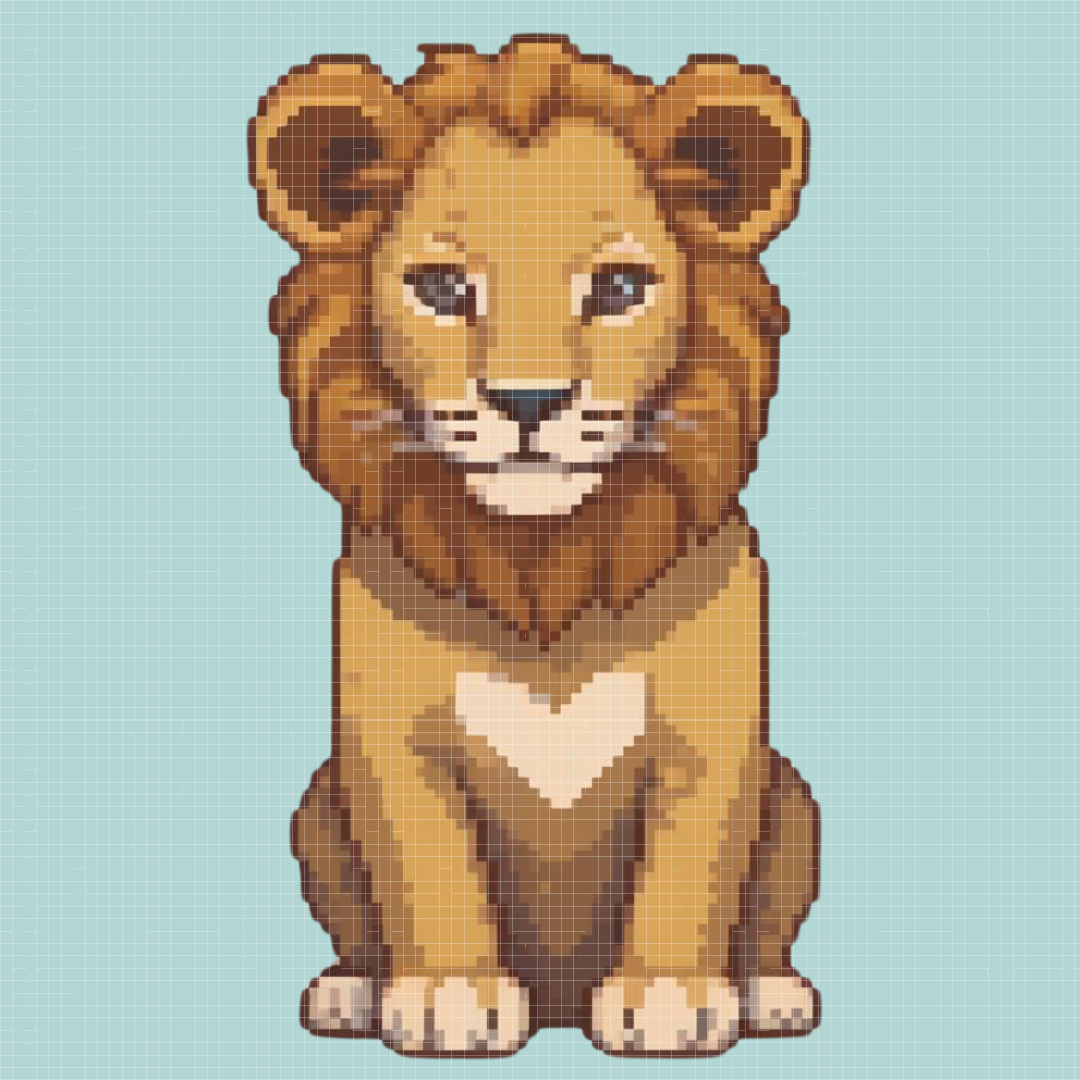 🎁 Lion | Mini Diamond Painting (100% off)