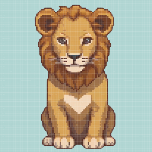 🎁 Lion | Mini Diamond Painting (100% off)