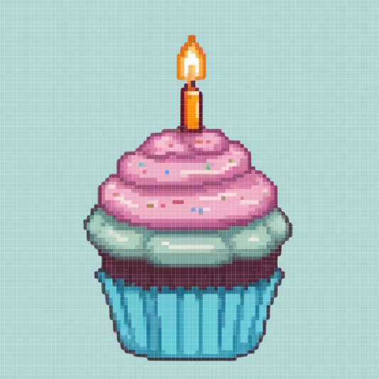 🎁 Cupcake | Mini Diamond Painting (100% off)
