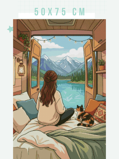 Going Through It, but Somewhere Pretty | Diamond Painting