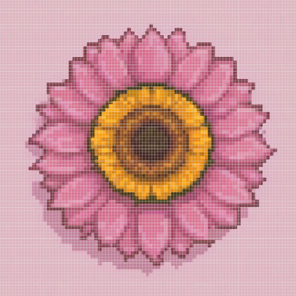 🎁 Pink Sunflower | Mini Diamond Painting (100% off)