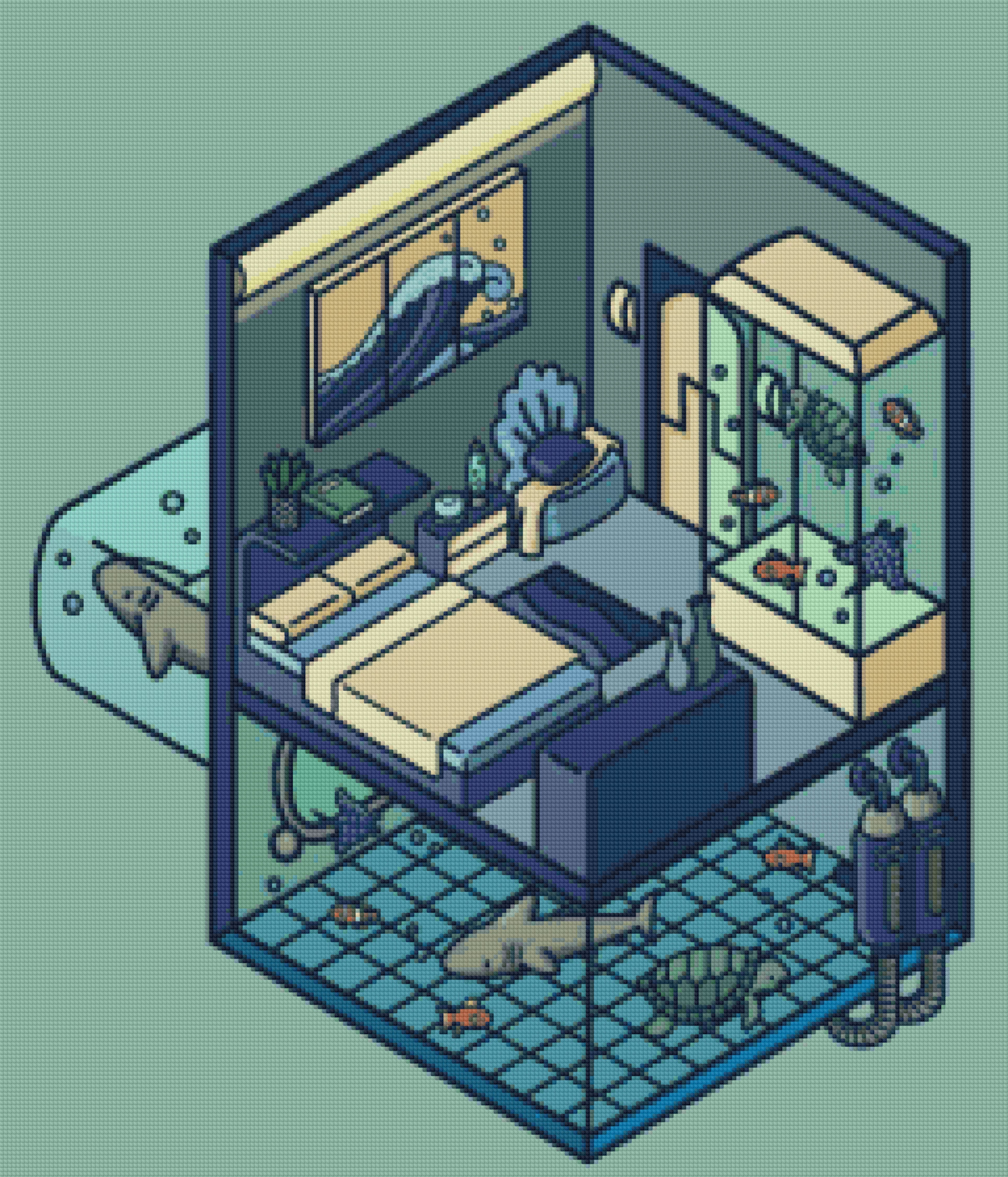 Isometric Room | Portrait Diamond Painting