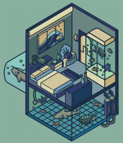 Isometric Room | Portrait Diamond Painting