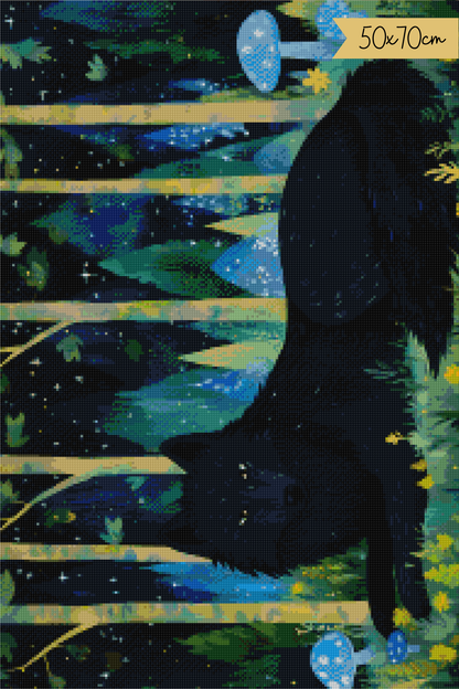 Moonlit Guardian | Portrait Diamond Painting