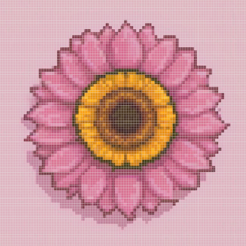 🎁 Pink Sunflower | Mini Diamond Painting (100% off)