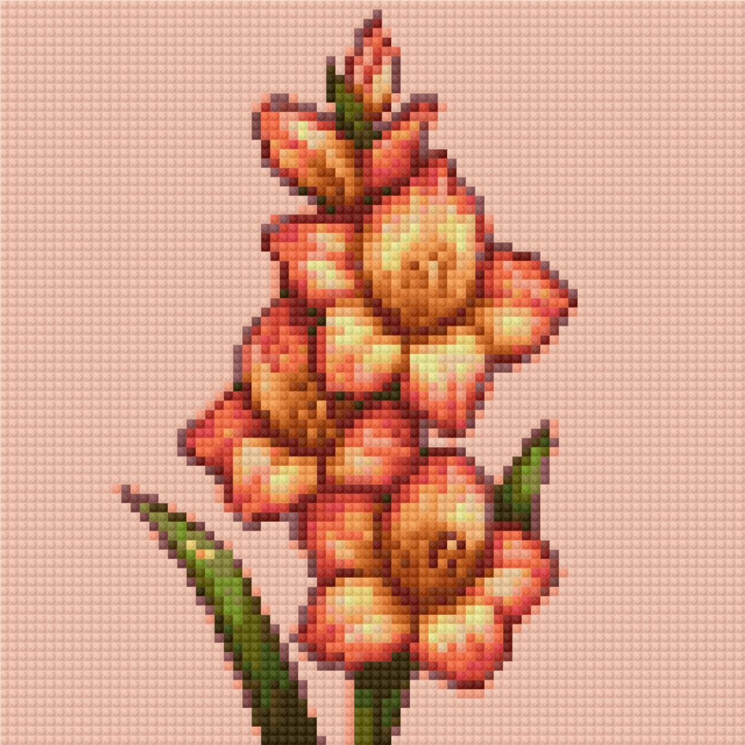 August, Gladiolus | Mini Diamond Painting