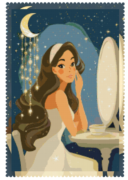 Lunar Healing Ritual | Portrait Diamond Painting