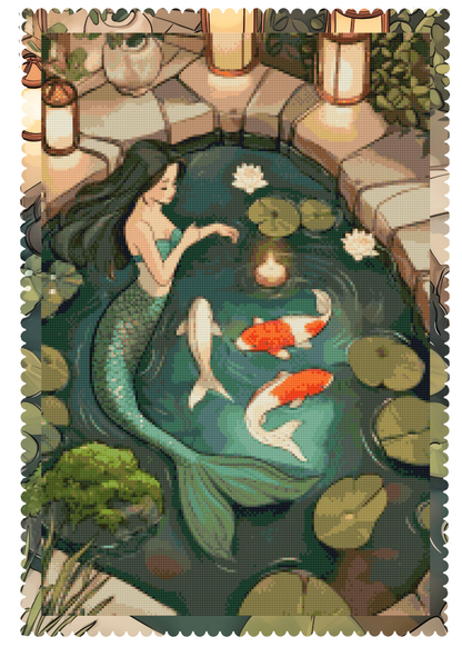 Koi Therapy | Portrait Diamond Painting