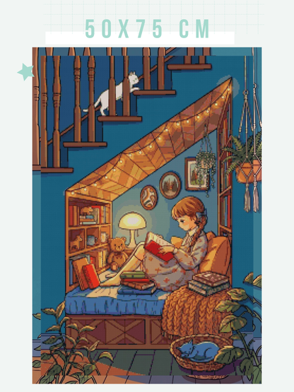 Nook, Booked, and Unbothered | Diamond Painting