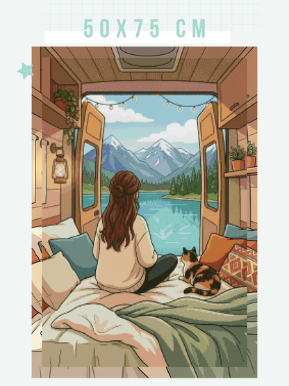 Going Through It, but Somewhere Pretty | Diamond Painting