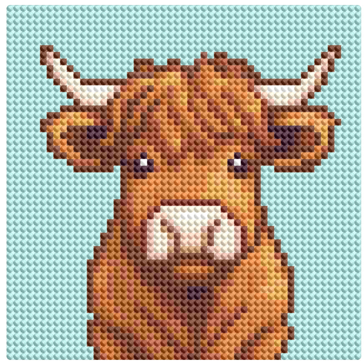 FREE Highland Cow Diamond Painting - 15x15cm