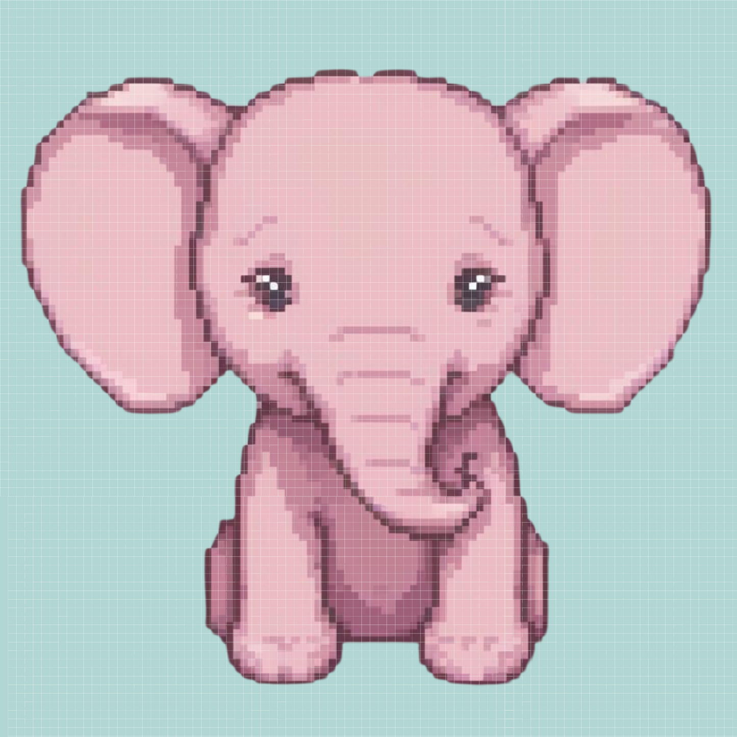 Pink Elephant | Mini Diamond Painting