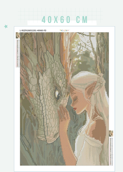 Emotional Support Dragon | Portrait Diamond Painting