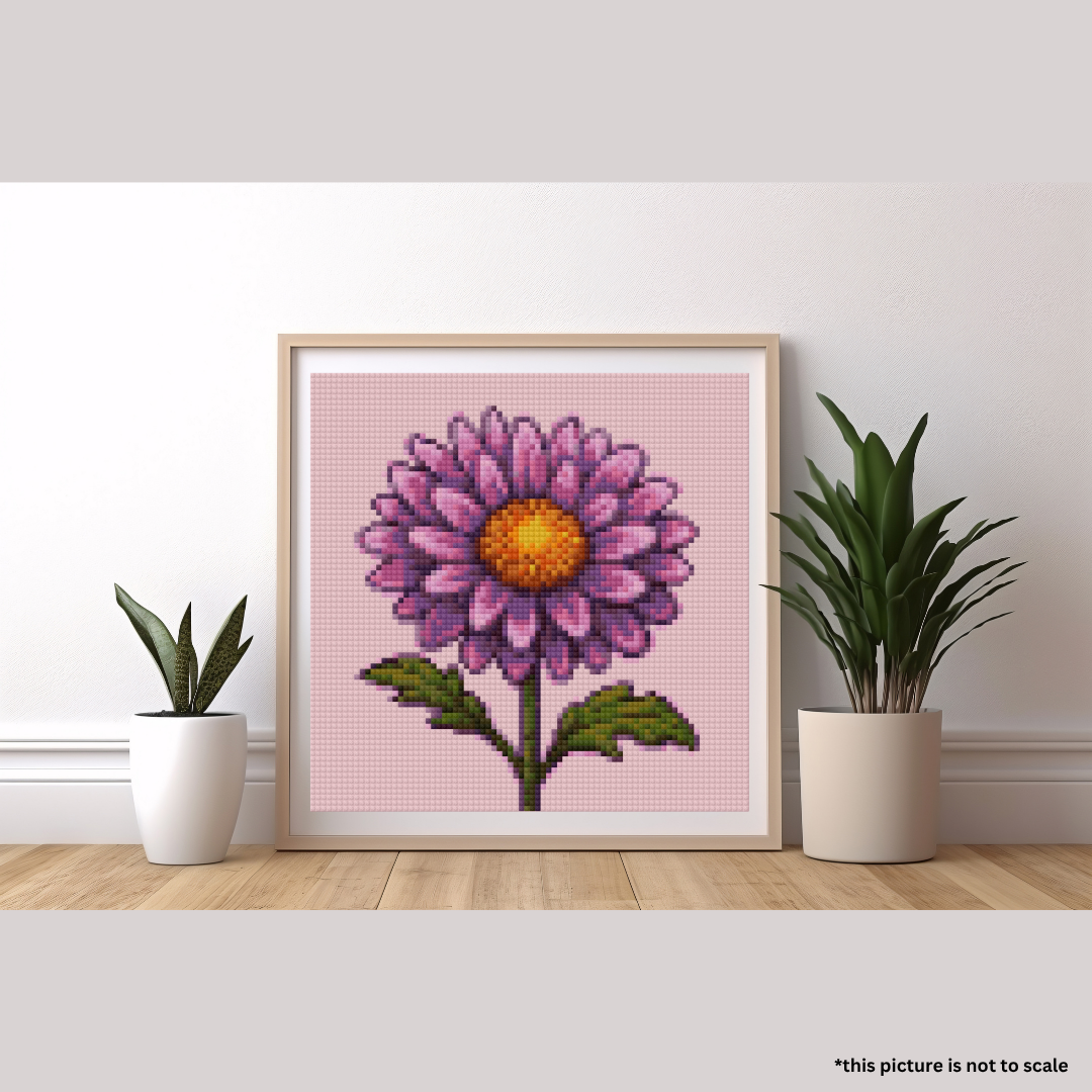 September, Aster | Mini Diamond Painting