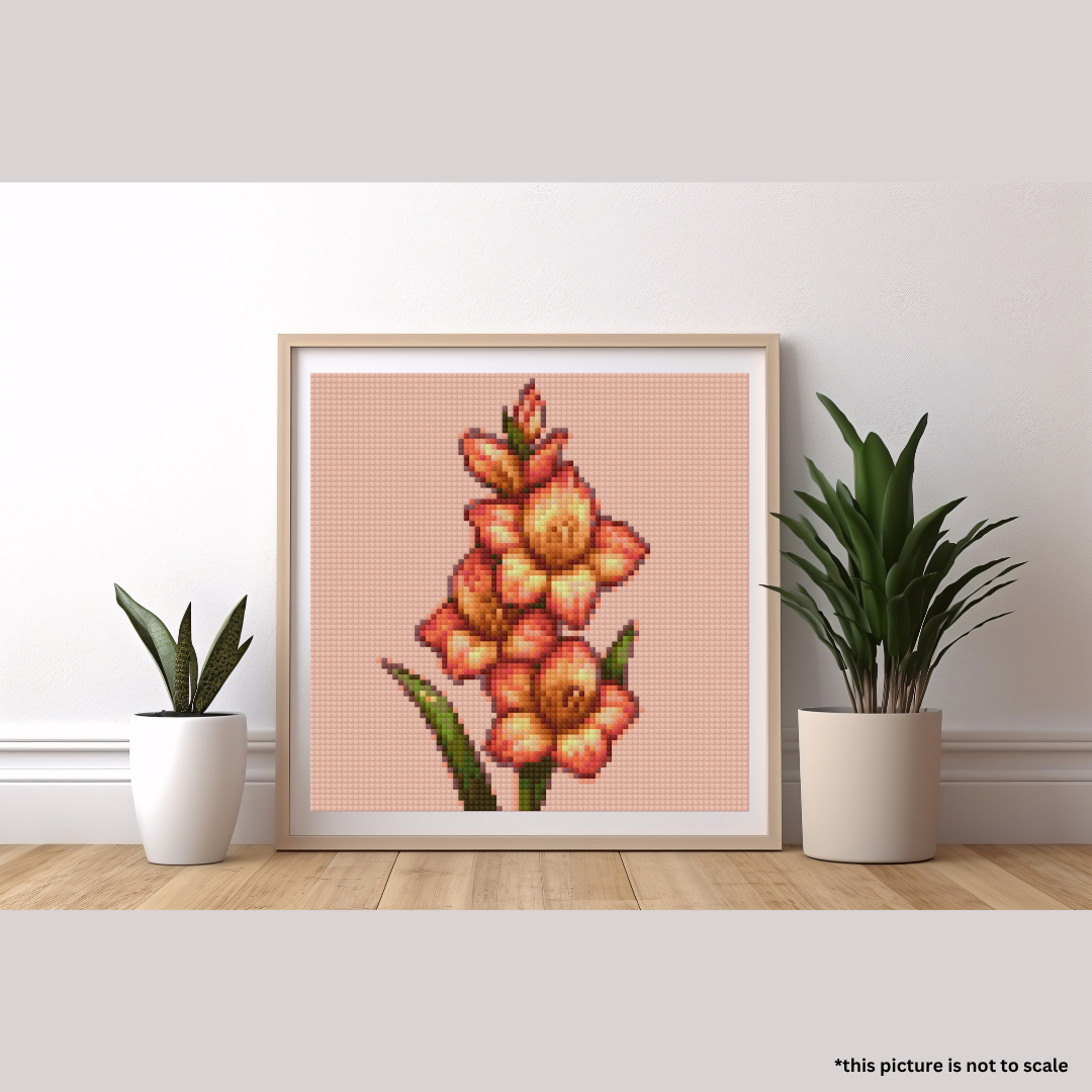 August, Gladiolus | Mini Diamond Painting