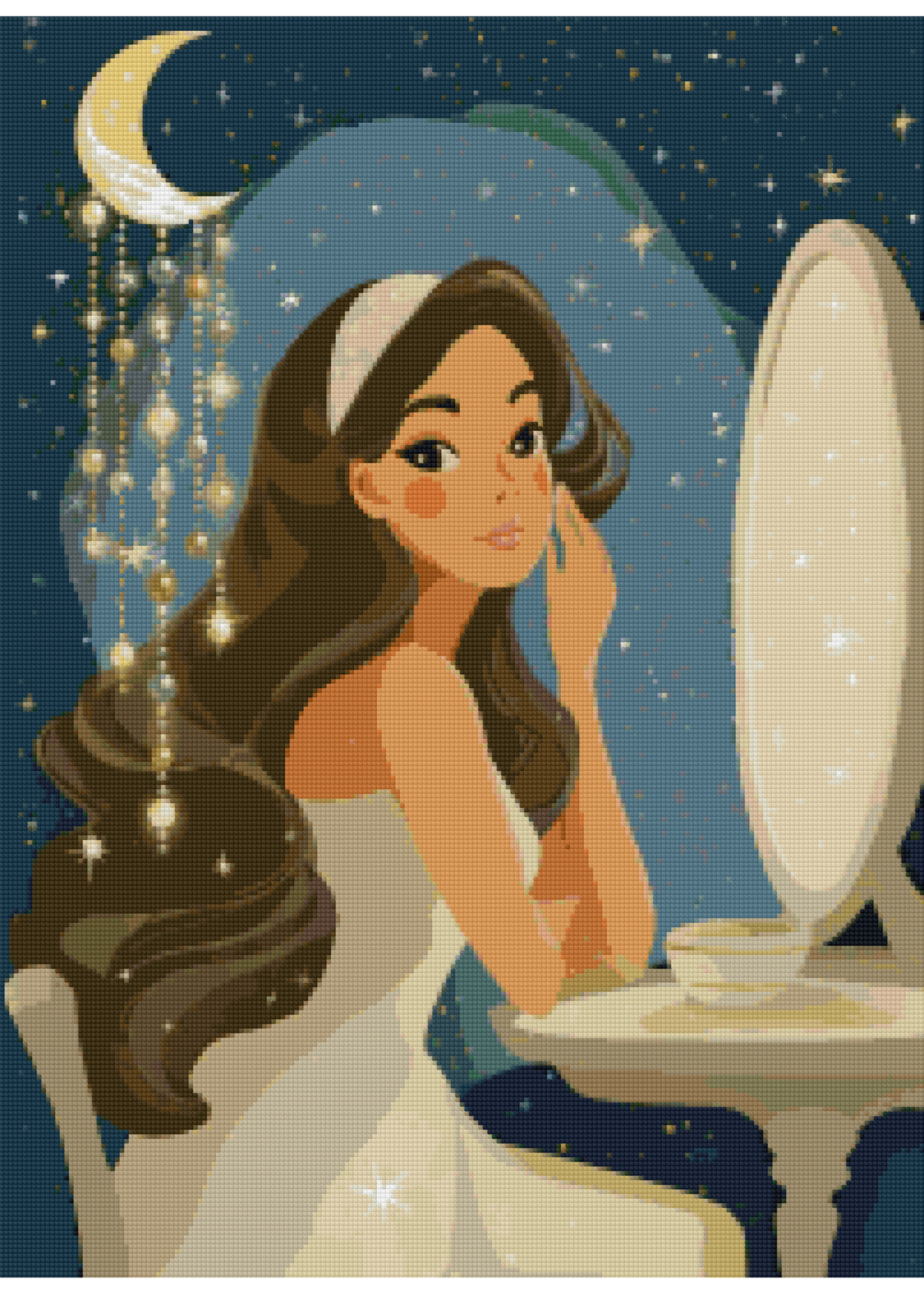 Lunar Healing Ritual | Portrait Diamond Painting