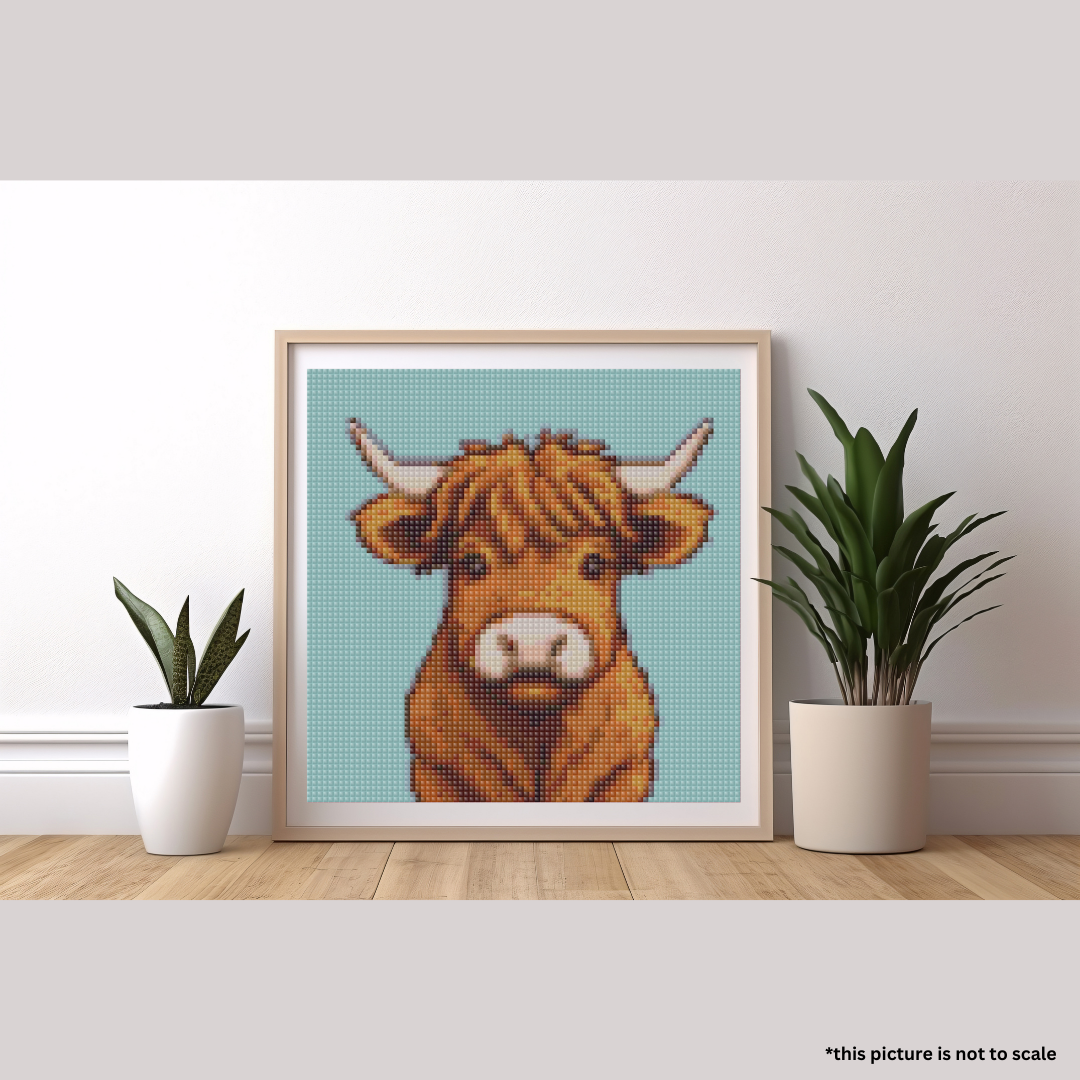 Highland Cow | Mini Diamond Painting