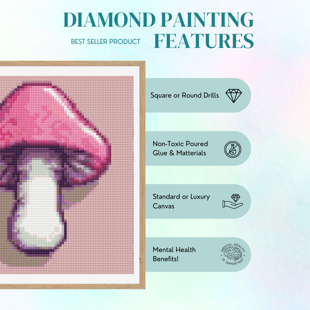 Mushroom | Mini Diamond Painting