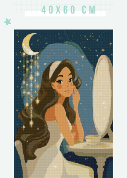 Lunar Healing Ritual | Portrait Diamond Painting