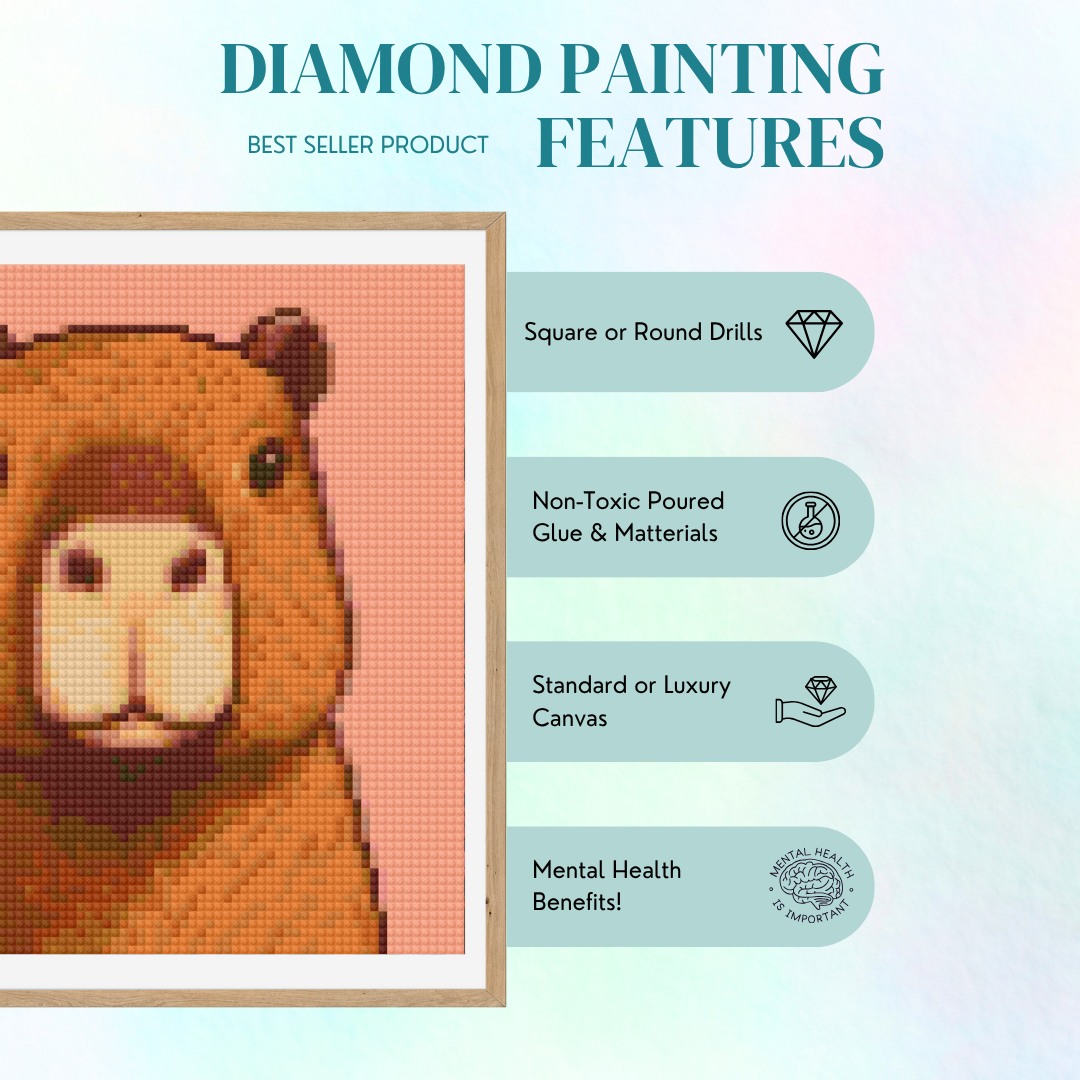 Capybara | Mini Diamond Painting