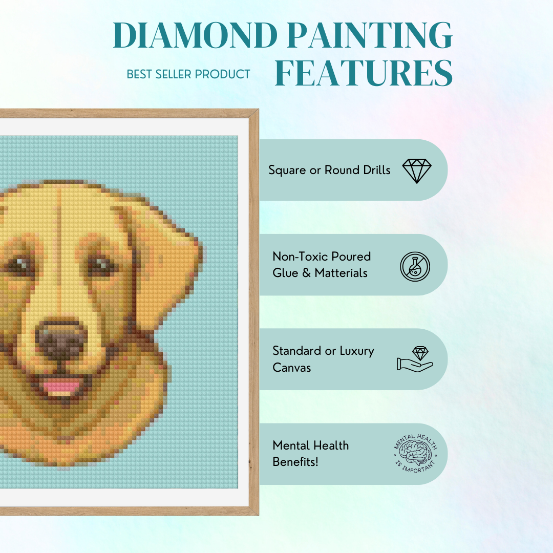 Golden Retriever | Mini Diamond Painting