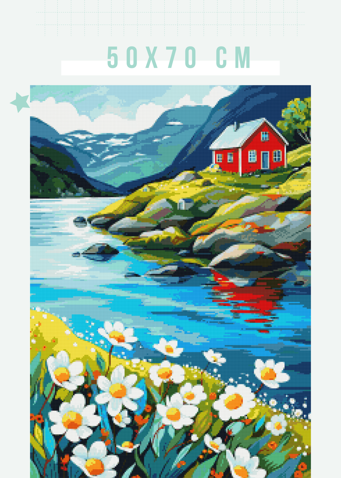 Daisy Shore Retreat | Portrait Diamond Painting