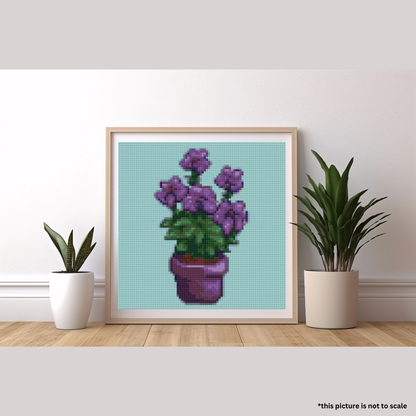 Purple Flowers | Mini Diamond Painting