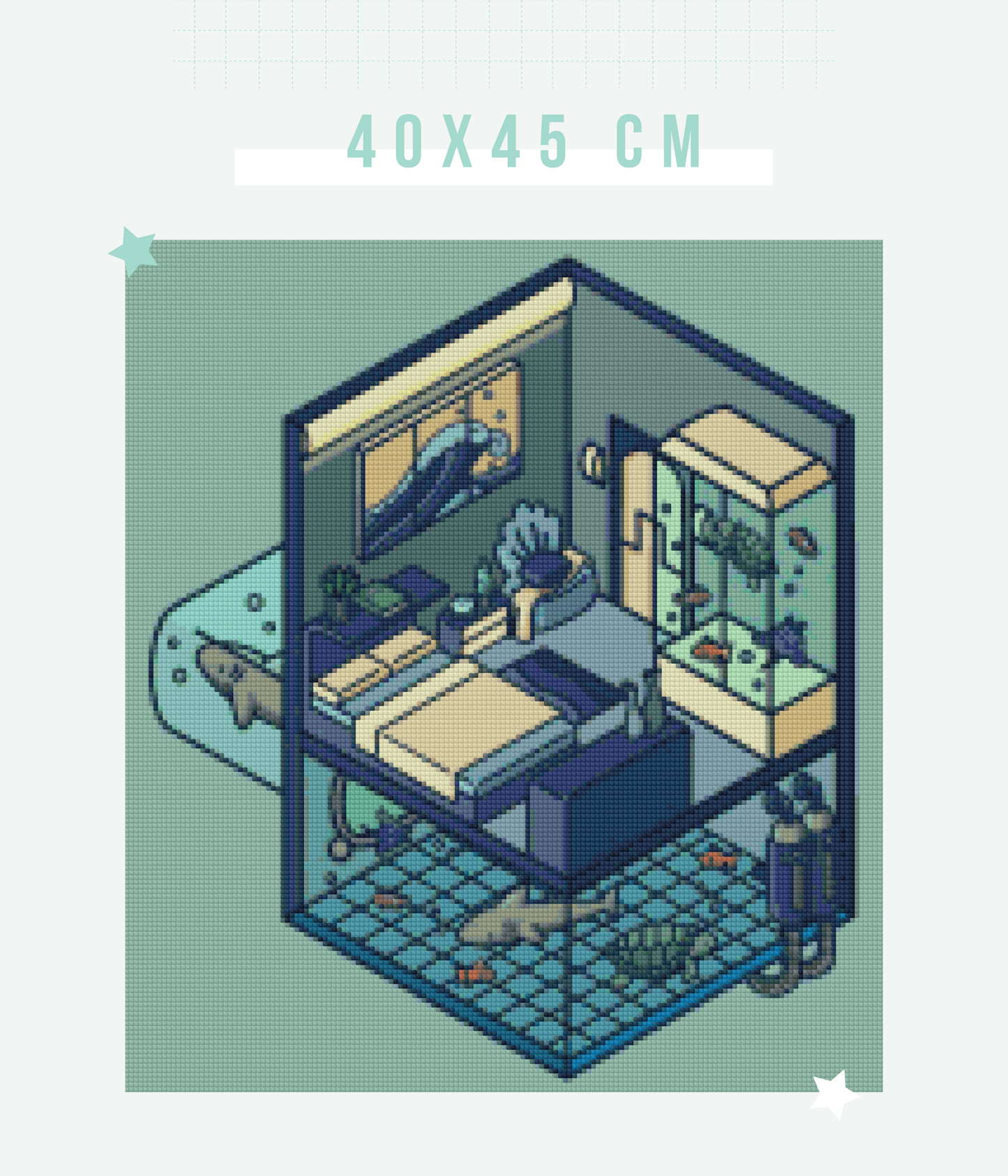 Isometric Room | Portrait Diamond Painting