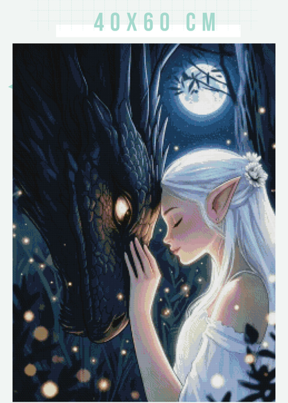 Dark Emotional Support Dragon | Diamond Painting
