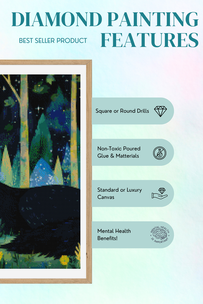 Moonlit Guardian | Portrait Diamond Painting