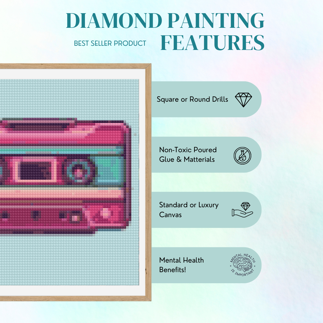 Cassette Tape | Mini Diamond Painting