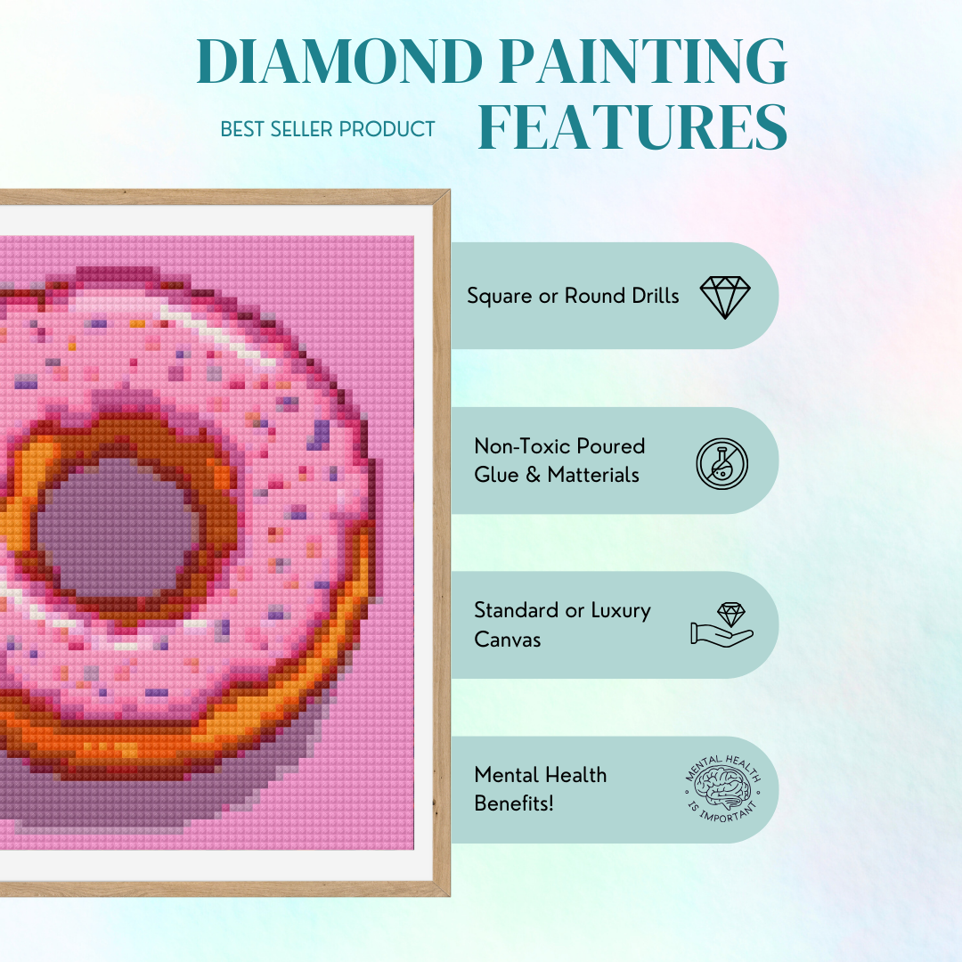 Pink Donut | Mini Diamond Painting