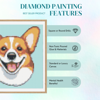 Corgi | Mini Diamond Painting