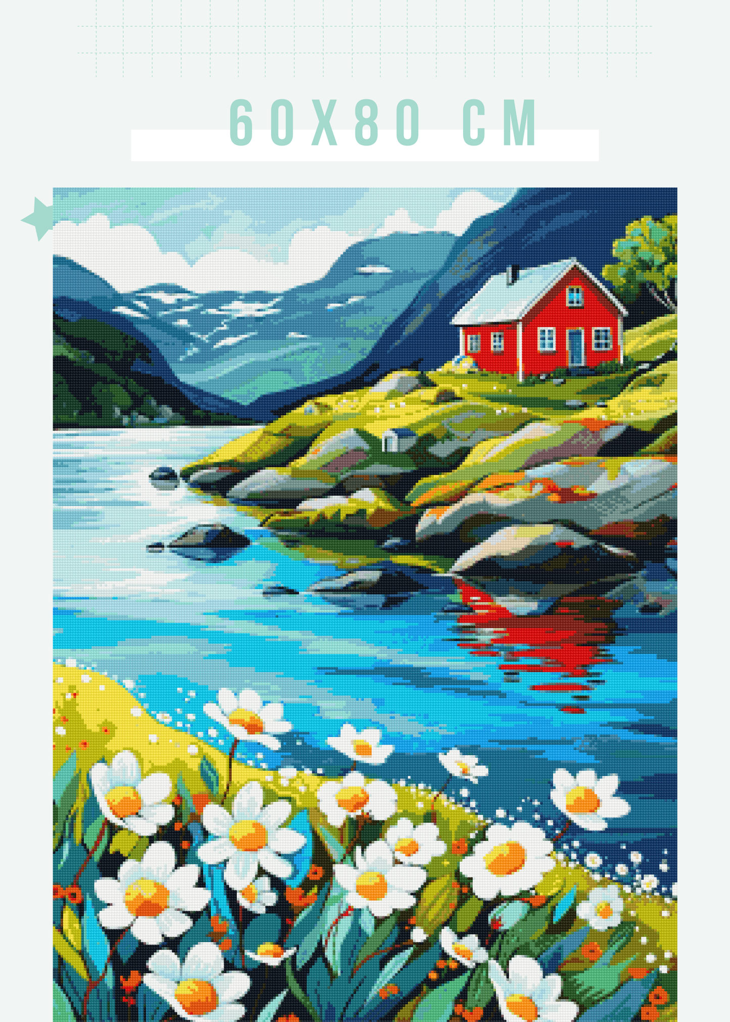 Daisy Shore Retreat | Portrait Diamond Painting