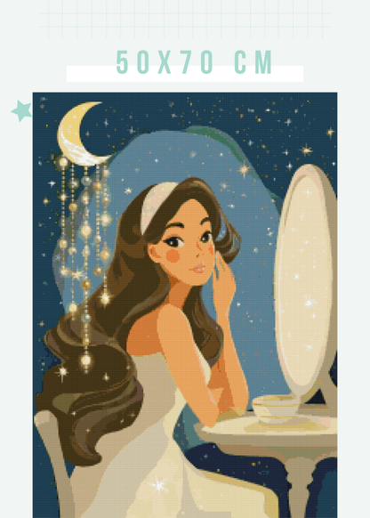 Lunar Healing Ritual | Portrait Diamond Painting