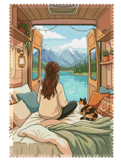 Going Through It, but Somewhere Pretty | Diamond Painting