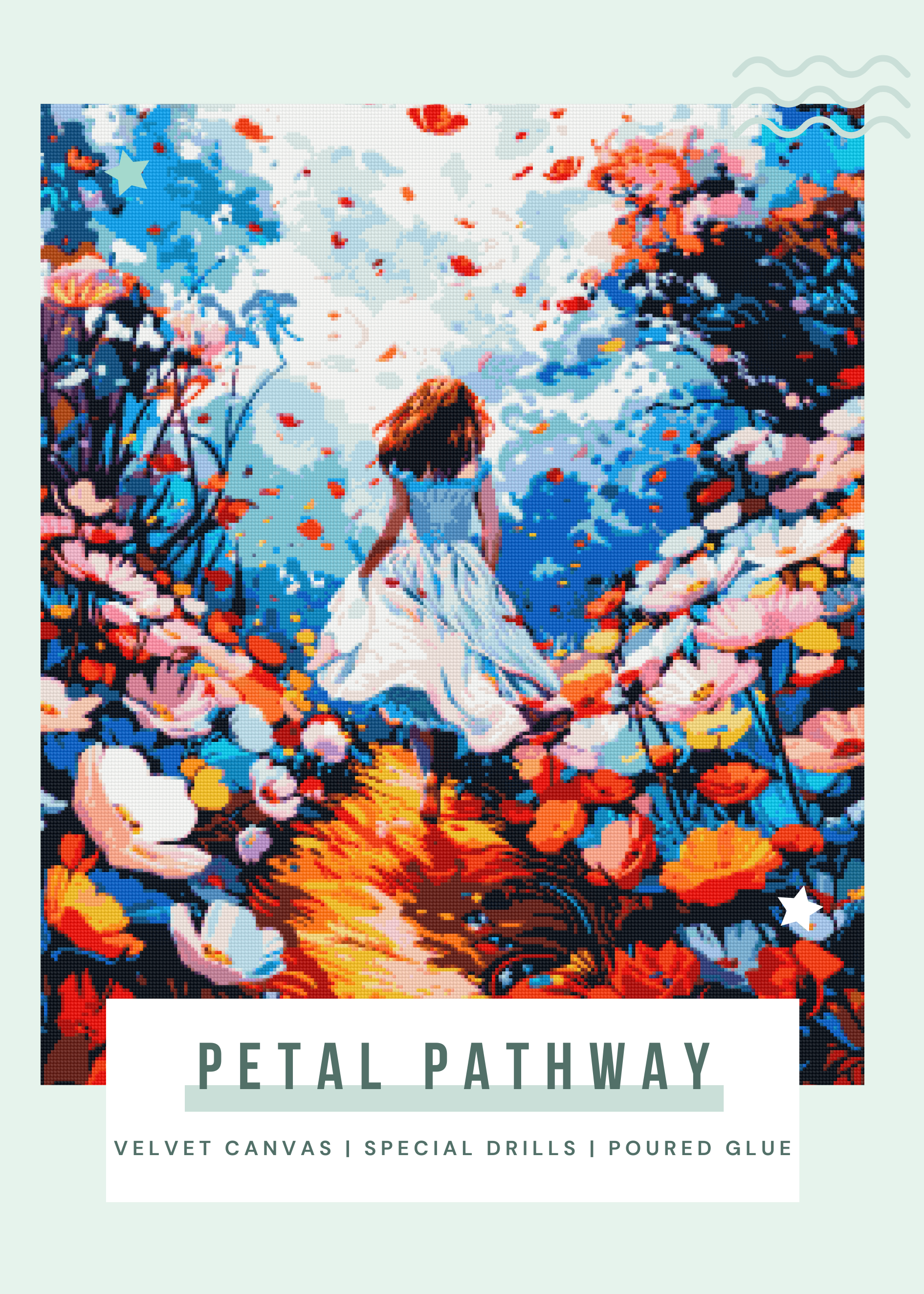 Petal Pathway | Portrait Diamond Painting – Fallon Gems