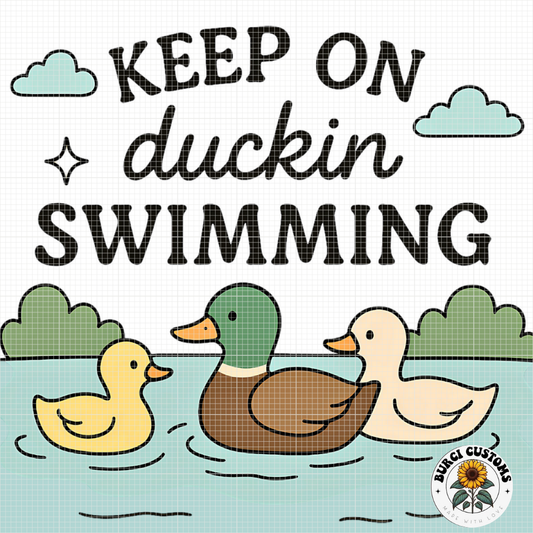 Keep on Duckin Swimming  |  Diamond Painting