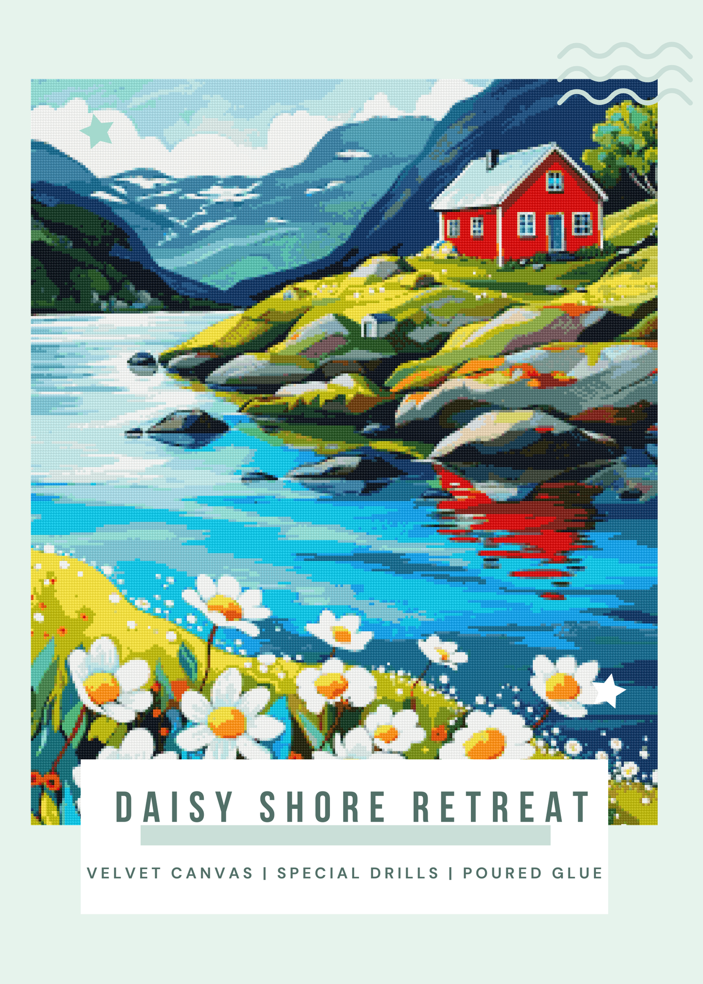 Daisy Shore Retreat | Portrait Diamond Painting