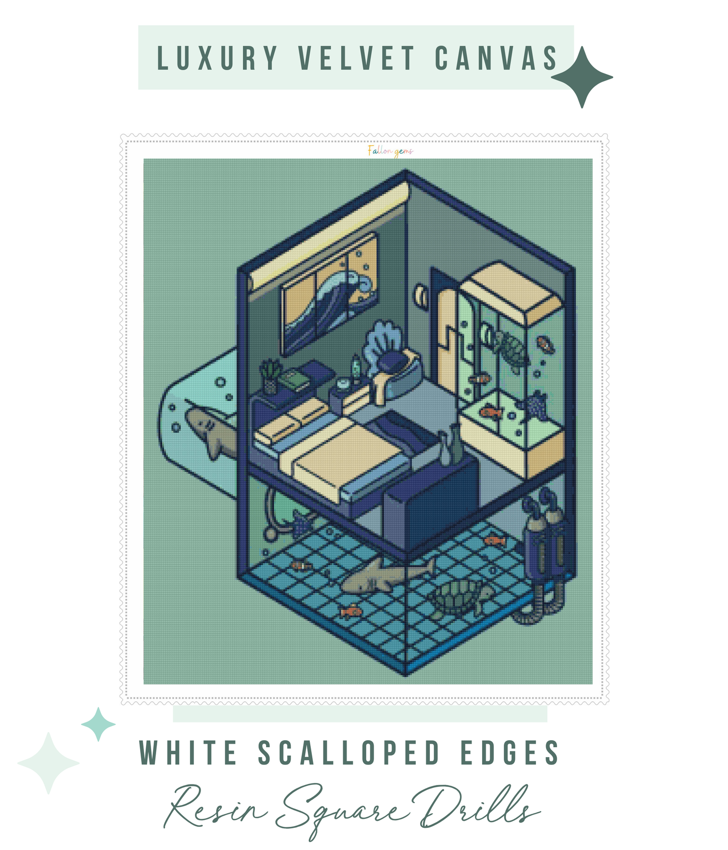 Isometric Room | Portrait Diamond Painting
