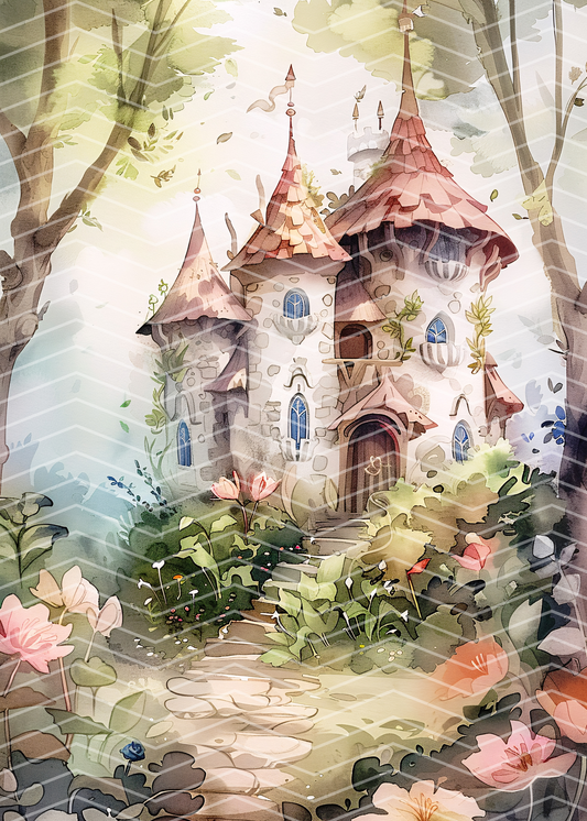 Woodland Castle | Portrait Diamond Painting