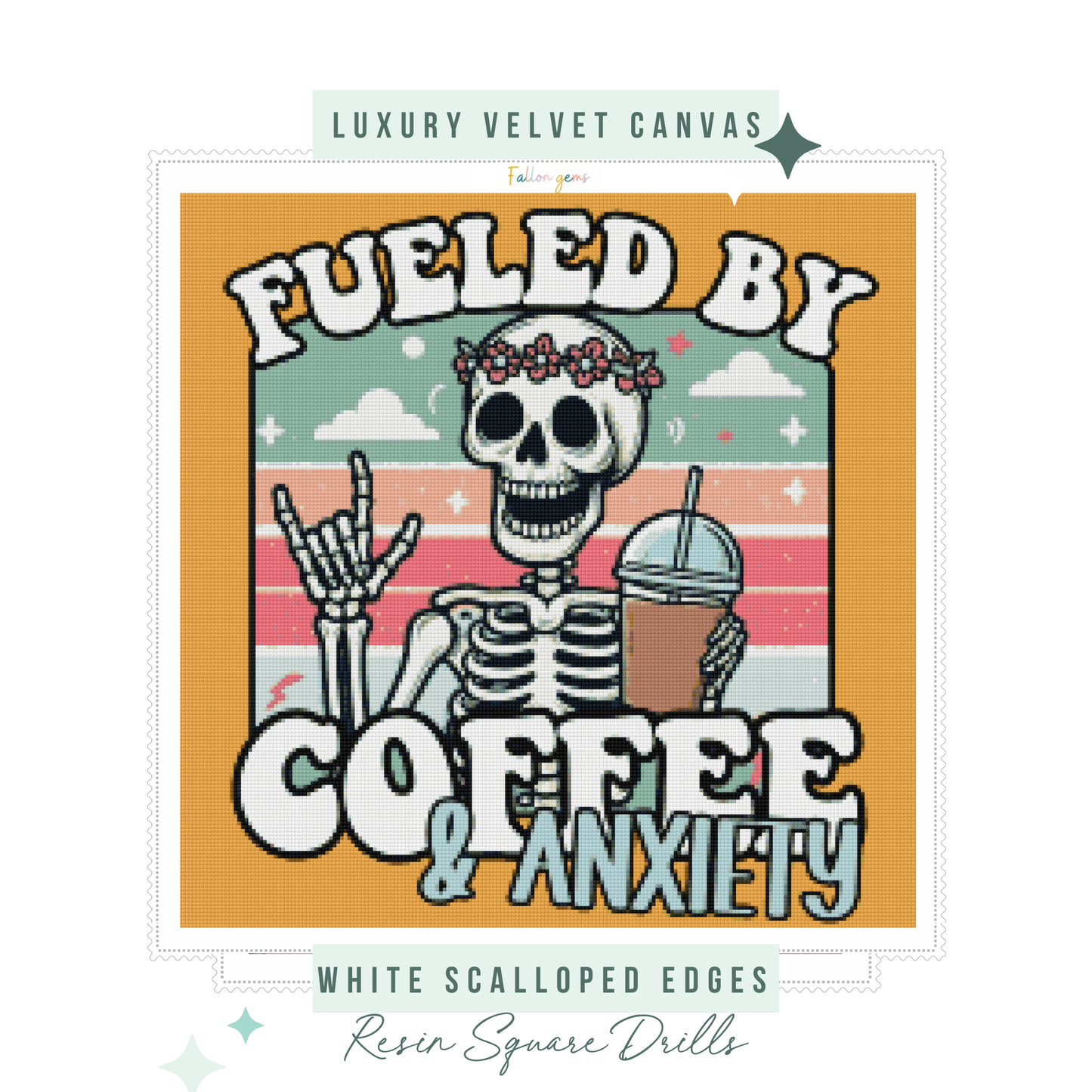 Coffee & Anxiety | Unwell Diamond Painting
