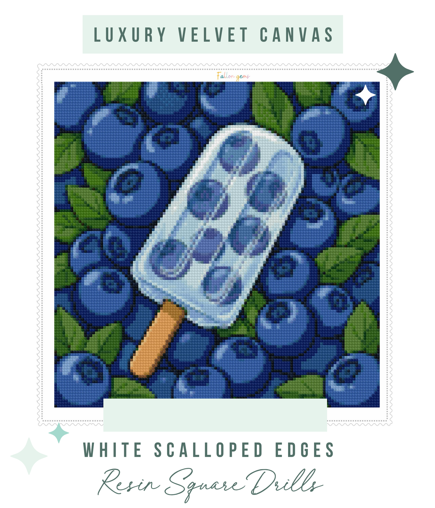 National Blueberry Popsicle Day | Diamond Painting
