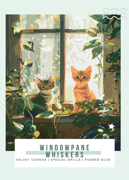 Windowpane Whiskers | Portrait Diamond Painting