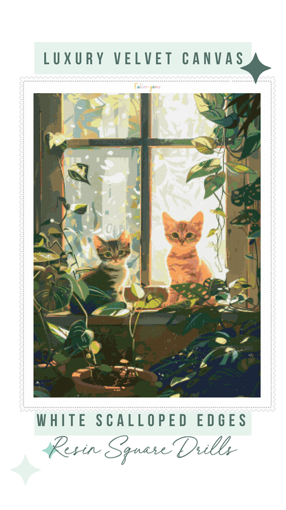 Windowpane Whiskers | Portrait Diamond Painting